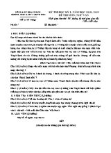 Đề thi học kỳ I môn Ngữ văn Lớp 6 - Năm học 2018-2019 - Trường THCS và THPT Trung Hòa (Có đáp án)